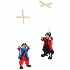 Coupon 🤩 Funny Wooden Pirate Marionette Pull String Puppet, Creative Marionettes Sting Puppets For Kids, Silly String Puppets Pull String Toy For Kids Party Favors 😉