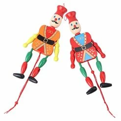 Outlet 😉 2 Pack Funny Wooden Toy Ornament Hanging Decoration Marionette Puppets (Random Color) 💯