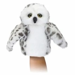 Deals ✨ Little Snowy Owl Little Puppet, White, Gray, Blac 🔔