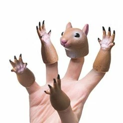 Promo 😀 Animal Finger Puppet Hand Novelty Toys Finger Doll Props Gift For Kids (Squirrel & Panda) 🌟