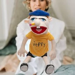 Discount 👏 Jeffy Puppet Soft Plush Toy Hand Puppet For Play House, Kid's Gift For 🥳 Birthday 🎁 Christmas 💀 Halloween Party 💯