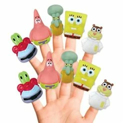 Discount 👍 Nickelodeon Spongebob Squarepants 10 Pc Finger Puppet Set - Party Favors, Educational, Bath Toys, Story Time, Beach Toys, Playtim 🧨