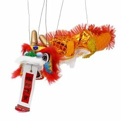 Cheap 🎉 Hand String Puppet With Rod, Chinese Marionette Dragon Toy (Red) 🔥