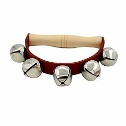New 🧨 TTVV Ball For Boys Age 2 Percussion Bell Five Bell Leather Bracelet Hand Bell Instrument Bell Education Fidgets For Kids In School 100 (Brown, One Size) 😍