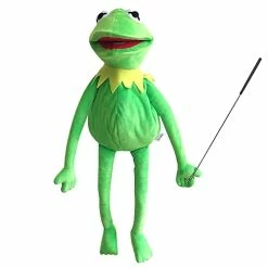 Flash Sale 🥰 Kermit Frog Puppet With Puppets Arm Control Rod & 50 Pcs Kermit Frog Stickers, Soft Hand Frog Stuffed Plush Toy, Gift Ideas For 🔔 Christmas/ 🥳 Birthday For Boys & 👧 Girls - 24 Inches 24 Inches With Rod 🥰