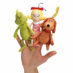 Coupon 🎉 Dr. Seuss The Grinch Finger Plush Puppet Se 🧨