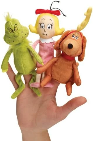 Coupon π Dr. Seuss The Grinch Finger Plush Puppet Se 𧨠- Image 4