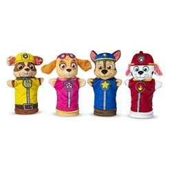 Deals 😀 PAW Patrol Hand Puppets (4 Puppets, 4 Cards) - PAW Patrol Puppets Pretend Play For Kids Mult 🎉