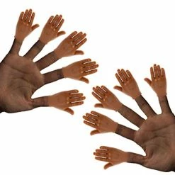 New ❤️ K Skin Tone Tiny Hands (High Five) 10 Pack- Flat Hand Style Mini Hand Puppet - 5 Left & 5 Right Hands TIK Tok 😉
