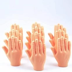 Discount ✨ Tiny Hands (High Five) 6 Pack- Flat Hand Style Mini Hand Puppet - 3 Left & 3 Right Hands + Holding Sticks 🔥