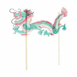 Buy 🥰 1PC Chinese Shadow Puppetry Toy Chinese Traditional Shadow Puppets Shadow Puppetry Plaything Shadow Puppetry Craft DIY 3D Dragons Handheld Paper Decor 🔔