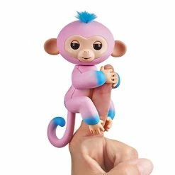 Brand new ✨ Fingerlings 2Tone Monkey - Candi (Pink With Blue Accents) - Interactive Baby Pet (3722) 🎁