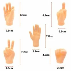 Flash Sale ❤️ 14pcs Tiny Finger Hands,Flat Hand Style Mini Hand Finger Puppets,Realistic Little Finger Hands For Puppet Show,Gag Performance,Party Favors,Educational,Fun For Kid 👏