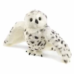 Buy 🤩 Snowy Owl Hand Puppet, Standard Packaging, White, Blac 😀