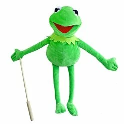 Wholesale 👍 With Detachable Control Wooden Rod Kermit Frog Puppet, The Puppet Movie Show Soft Stuffed Plush Toy 🤩