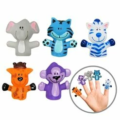 Best deal ✨ M Animal Finger Puppets - Party Favors, Educational, Bath Toys , 5 Count (Pack Of 1) 🎉
