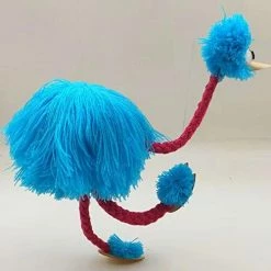 Discount 🎁 Marionette Ostrich Man Pull String Puzzle Creative Interactive Toys String Ostrich Plush Doll Puppet Props Pull String Toys Exercise Children's Coordination Ability Inches 🎉