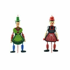 Buy 😀 4pcs Wooden Marionette Toy Clown Puppet Pull String Doll Funny Pull String Toys Hanging Decoration 🎂 Birthday 🎉