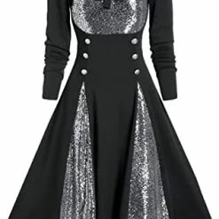 Deals 👍 Dress Sweatshirt 👩 Women's Plus Size 👗 Dress Long Sleeve Lace Panel A Line Patchwork 👗 Dress Sweetheart Floor Length 👗 Dress Red ✨