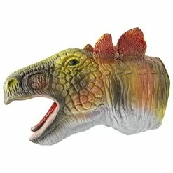 Hot Sale 💯 Stegosaurus Puppet Dinosuar Head Puppets Realistic Soft Latex Rubber Animal Glove Hand Puppet For Kids 😍