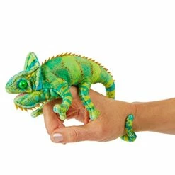 Cheapest 👏 Mini Chameleon Finger Puppet,Gree 💯