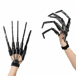 Cheap ⭐ Thafikzi 🦇 Halloween Gloves Wearable Skull Fingers Articulated Finger Extensions A Pair Of 🦇 Halloween Devil Claws Cosplay Ghost Hands Fit For All Finger Fake Fingers Can Be Flexibly Bent (Black) 👍