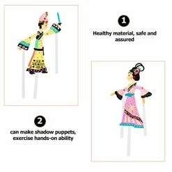 Best Sale 🌟 6 Pcs Supplies Toy: People Hand Cutouts Theater Talking Random Paper Model Party Fairytale Kit: Holiday Handmade Favor Tools Puppets Stuffers Making Materials Gifts Story DIY Kids 🔔