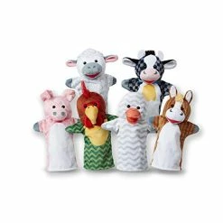 Brand new 👍 Barn Buddies Hand Puppets, Set Of 6 (Cow, Sheep, Horse, Duck, Chicken, Pig) 🎉