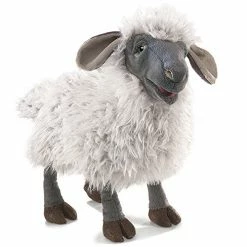 Outlet 🛒 Bleating Sheep Hand Puppet Plush, Gray/Multicolor 👏