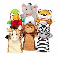 Discount π Safari Buddies Hand Puppets, Set Of 6 (Elephant, Tiger, Parrot, Giraffe, Monkey, Zebra) - Soft, Plush Animal Hand Puppets For Toddlers And Kids Ages 2+ β
