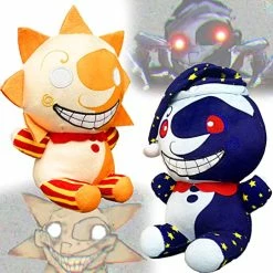 Discount 😍 Sundrop And Moondrop Plush - FNAF Puppet Clown Figure Cartoon Plush 🎂 Birthday Gift, Collectible Ornament 10” (2-Pack) 😍