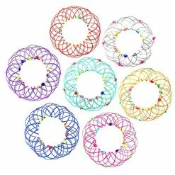 Flash Sale 😀 7PCS Mandala Flower Basket Toy Loops Wire Fidget Toy Flexible Basket Soft Magical Toys For Adults Kid 🤩