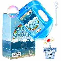 Best Sale 👏 33.8 Oz Bubble Solution Refill, Flow Valves, Colorful Giant Bubbles Liquid, Concentrated Solution For Bubble Machine (up To 2.9 Gallon), Bubble Party Favor Supplies Blue 👍
