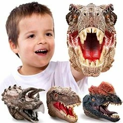 Budget ⌛ Dinosaur Hand Puppets Toys For Boys, Play Dinosaur Toys Set For Kids Age 3-5 T-Rex Triceratops Puppet, Soft Dino Toys For Toddler Party Favor, 3 Pack 🔔