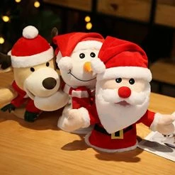 Flash Sale 🥰 Plush Toy Can Open Mouth Santa Claus Reindeer Snowman Puppet 😉