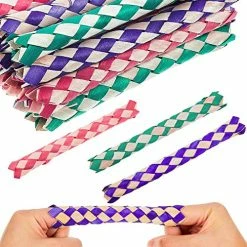 Outlet ⌛ 24 Pieces Chinese Finger Trap Bamboo Finger Traps PET Bird Chew Toy Birds Foraging Chopper Toy For Kids 🥳 Birthday Party Favors Pinata Fillers Goodie Bag Stuffers ❤️