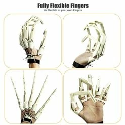 Best Pirce 🛒 Articulated Fingers, Articulated Finger Extensions,3D Printed Articulated Finger Easy To Put On And Unload, Personalized Equipment For 🦇 Halloween And Various Festivals Gear (A Pair-White) 😉