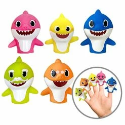 Best deal 🎁 Nickelodeon Baby Shark 5 Pc Finger Puppet Set - Party Favors, Educational, Bath Toys, Story Time, Beach Toys, Playtime,5 Count (Pack Of 1) 🧨