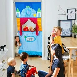 Cheapest 🔥 Doorway Puppet Theater - Space Saver With Adjustable Rod Fits In Most Doorways 💯