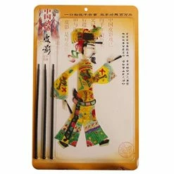 Cheapest 👏 15x9.5inch King Queen Shadow Hand Puppets Chinese Shadow Play Doll Shadow Puppet With Operating Lever-Best Finger Puppets Handicraft King 💯