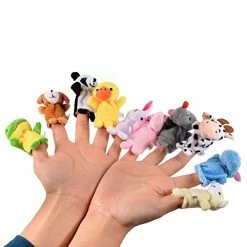 Discount 🔥 10pcs Soft Plush Animal Finger Puppets Set Baby Story Time Velvet Animal Style For Toddlers (10pcs) 🛒