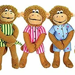 Promo 🤩 Five Little Monkeys Finger Puppet Playset, Set Of 5, 5-Inches Each 🎁
