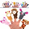 Top 10 😉 20-Piece Story Time Finger Puppets Set - Cloth Velvet Puppets - 14 Animals And 6 People Family Members 👏