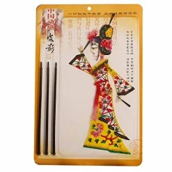 Cheapest 👏 15x9.5inch Fairy Flower Girl Shadow Hand Puppets Chinese Shadow Play Doll Shadow Puppet With Operating Lever-Best Finger Puppets Handicraft Fairy03 🌟