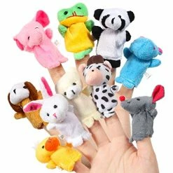 Outlet 👍 10 Pcs Finger Puppets - Animals Soft Plush Finger Puppets Set Velvet Cute Style Hand Puppets Toys For Toddlers Kids Baby 😀