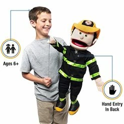 Wholesale 🛒 25" Fireman, Peach Male, Full Body, Ventriloq 🎉