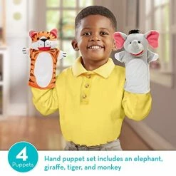 Brand new π Zoo Friends Hand Puppets Puppets And Theaters Themed Puppet Sets 3+ Gift For Boy Or Gir π