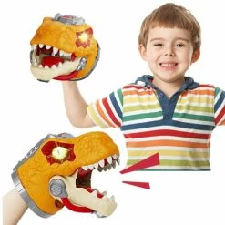 Discount 😀 Sethland Dinosaur Hand Puppets Dinosaur Toys Animal Head With Roaring Sound And Light Realistic Dino Toys Gift For Boy Girl Kids Play For 3 4 5 6 7 8 Years Old (T-Rex) ✔️