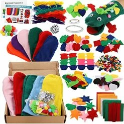 Buy 🌟 12 Pack Hand Puppet Making Kit, Kids Craft And Art Aupplies Felt Sock Puppet Creative DIY Make Your Own Puppets Kits With Pompoms And Wiggle Googly Eyes Storytelling Role Play Party Supplies 😍